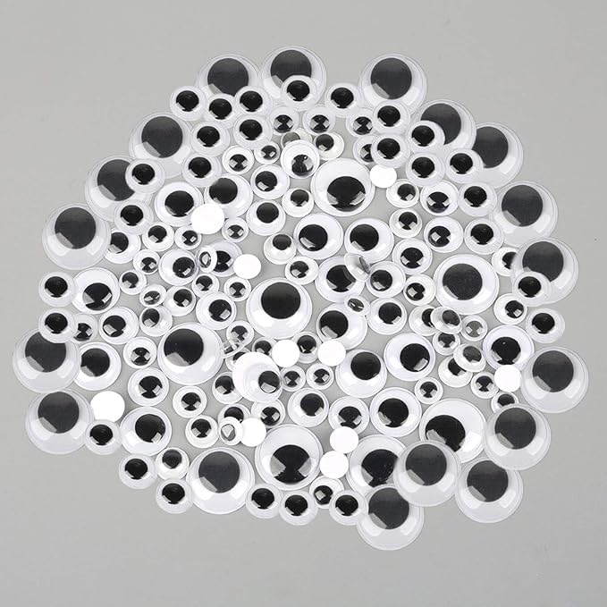 Msgh Msgh100Pcs Moving Eyes 6 Sizes Art Craft Kit Craft Material Craft Kit Wiggle Eyes Doll Eyes Art Craft Eyes Googly Eyes Hobb