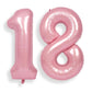 Suwen 40 Inch Pink Large 18 Number Balloons Big Foil Helium Number Balloons 0-9 Jumbo Happy 18Th Mylar Birthday Party Decoration