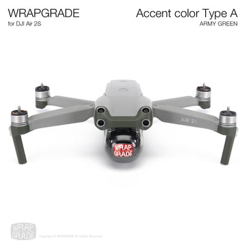 Wrapgrade Skin Compatible with DJI Air 2S | Accent Color A (Army Green)