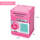 Adsoner Toy Piggy Bank, Electronic Atm Password Cash Coin Can Auto Scroll Paper Money Saving Box Gift For Kids (Light Pink)