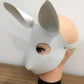 HMILY Handmade bear rabbit mask role playing steampunk Halloween costume props (Rabbit- white)