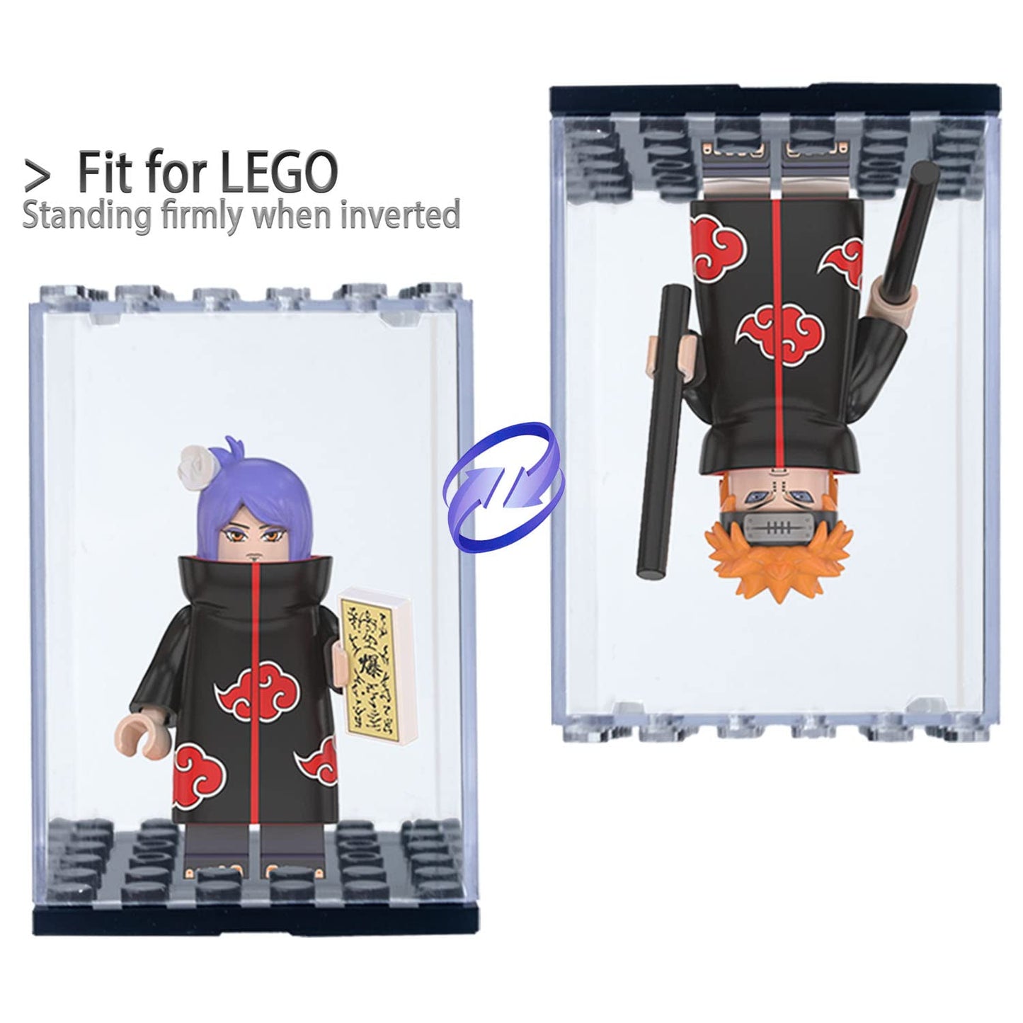 Minifigures Acrylic Display Case Action Figure Building Block Display Box High-Transparency Stackable Storage Case For Figurines