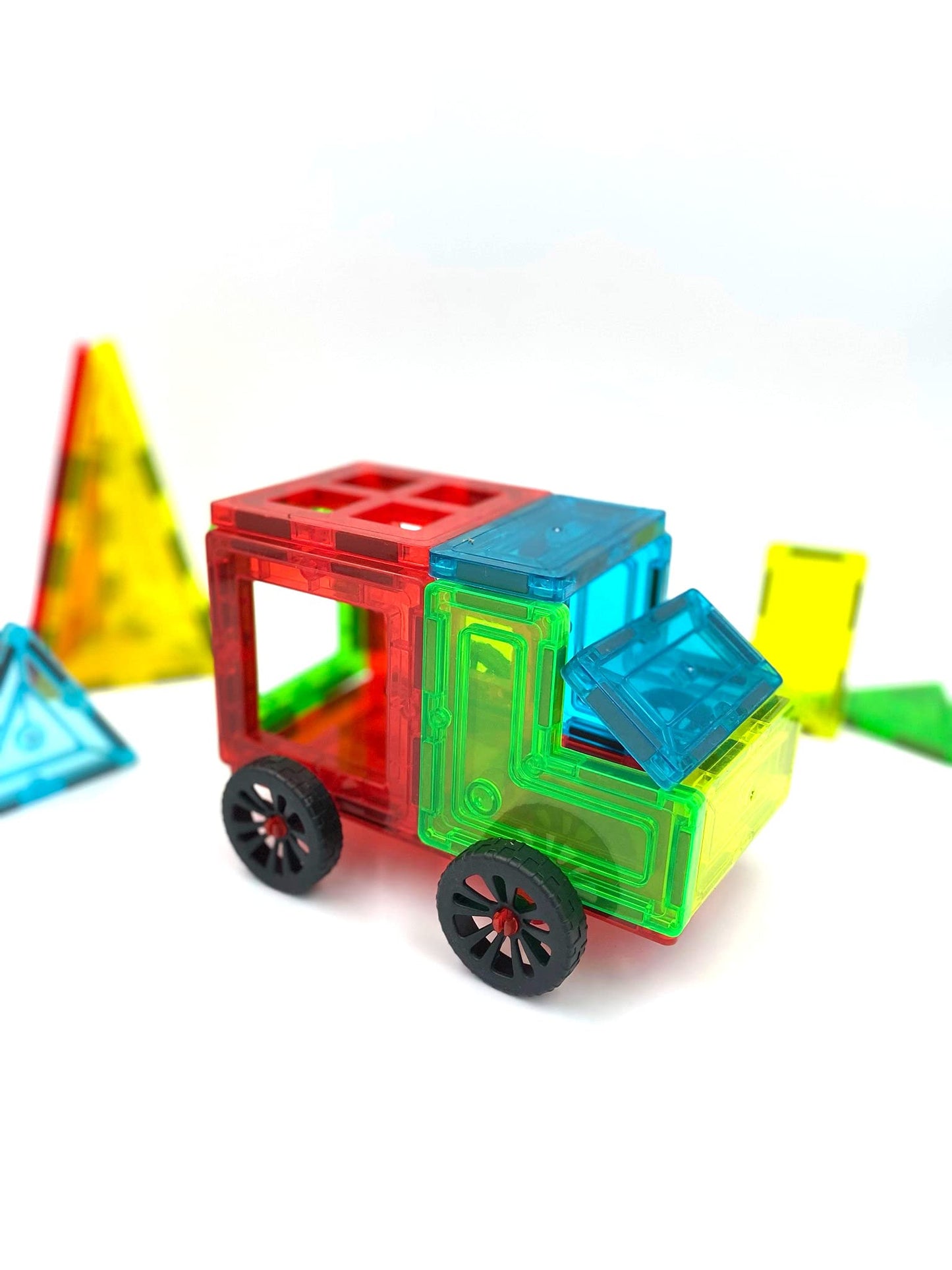 Magnetic Building Tiles - 35 Pieces Colorful Set For Artistic, Creativity And Educational Toys Stem (Science Technology Engineering And Mathematics) For Children Boys And Girls 3 Years And Up