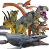 Lavesom Jumbo Dinosaur Toy Set - 6PCS Realistic Plastic Dinosaurs for Kids 3-7 Years, Green Playset for Boys and Girls