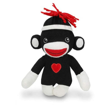 Plushland Adorable Sock Monkey, The Original Traditional Hand Knitted Stuffed Animal Toy Gift-For Teens, Girls And Boys Baby Dol