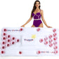 Triumpeek Inflatable Pool Game Table Float - 6FT Water Activity Center, Cooler Included, Multi-Use Lounge, Blue/Red
