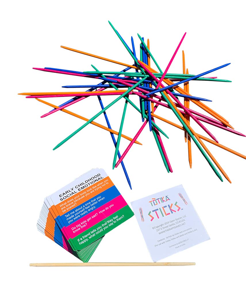 Yehua! Totika Early Childhood Social Emotional Card Deck & Totika Pickup Sticks Game (Ages 4-7)