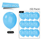 PartyWoo Balloons - 50 pcs 12 Inch Light Blue Rubber Balloons for Party Decorations, Baby Showers, Balloon Garland, Blue-Y20