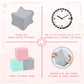 TRENDBOX 6 Pcs Toddler Foam Blocks  5.5inch Soft Foam Cubes with Detachable Washable Cover  Soft Play Blocks for Toddlers and Kids (Light Gray & Pink  Blue)
