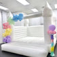 WARSUN Inflatable White Bounce House 13x12x10FT with Blower All PVC Bouncy House Castle with Large Jumping Area & D-Rings Decora