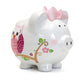 Child To Cherish Ceramic Piggy Bank For Girls, Pink Dotted Owl