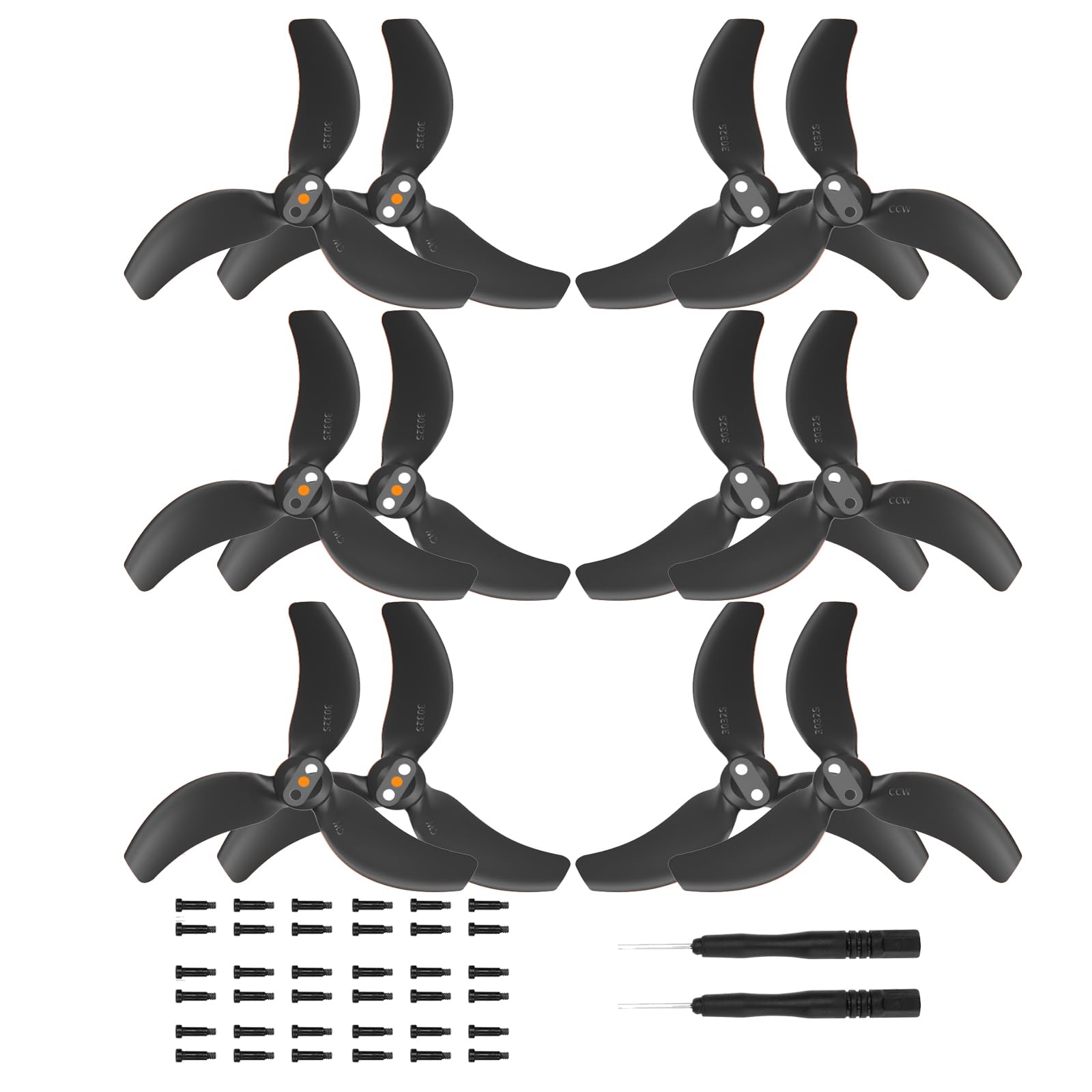 12 Pcs Avata 2 Propellers For Dji Avata 2 Accessories,Low-Noise Blades Props Wings Replacement Blades Accessories (Black)