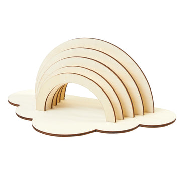 Colorations Decorate Your Own Wooden Rainbow, Set Of 6