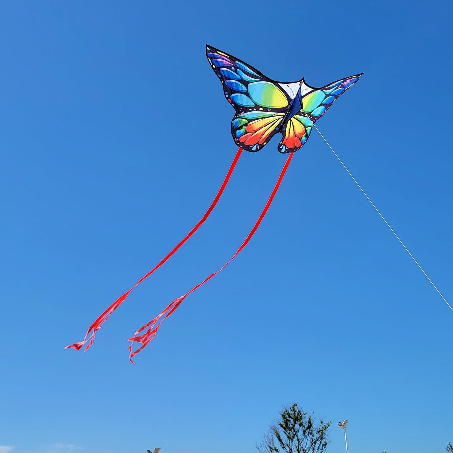 Simxkai 2 Pack Butterfly Kite For Kids & Adults, Easy To Fly Kite For Beginners, Each Kite With 300Ft Line