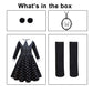 Yuegoo Black Costume Dress For Girls Halloween Costumes Cosplay Party Dress With Accessories 3-12Y (Black+White, 9-10 Years)