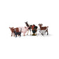 Schleich Farm World 7-Piece Farm Animal Gift Set Including Dalmatian  Cat  Pig  Goat  Rooster  Texas Longhorn Calf and Pinto Foal Animal Toys