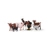 Schleich Farm World 7-Piece Farm Animal Gift Set Including Dalmatian  Cat  Pig  Goat  Rooster  Texas Longhorn Calf and Pinto Foal Animal Toys