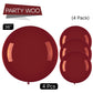 Partywoo Dark Red Large Balloons 4 Pcs 36 Inch Burgundy Maroon Ruby Red Big Jumbo Giant Ruby Red Latex Balloons For Graduation Birthday Valentine'S Day Wedding Anniversary Party Decorations Red-Y75