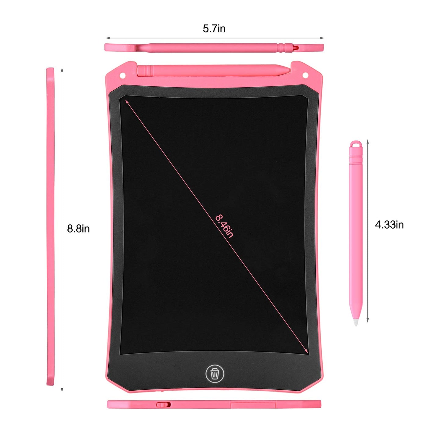 LCD Writing Tablet for Kids Doodle Board with Bag, Electronic Sketch Drawing Tablet Drawing Pad Activity Games Drawing Board, LE