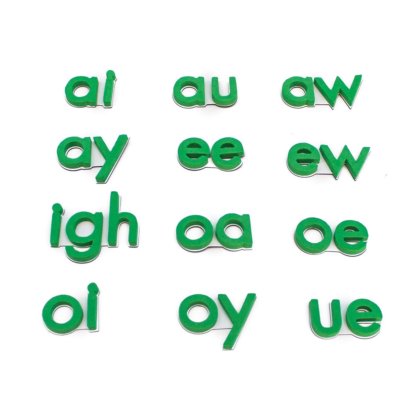 Junior Learning Vowels Print Rainbow Set of 28, White, 1.96 H x 5.91 L x 7.8 W (JL602)