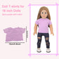 AugFrog 5 Pcs T-Shirts Summer Outfit for 18 Inch Dolls - Classical Tee Fit (Purple)