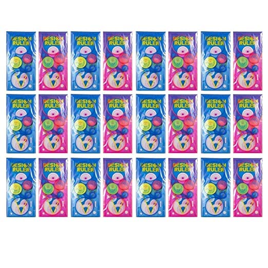 Dream Xplore Spirograph Geometric (Set Of 24) Birthday Return Gift Item For Kids In Bulk/Creative Designer Ruler/Scale, Art & Cr