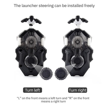 Launcher And Grip, Battling Tops Burst B-184 Custom Bey Launcher Lr Left Right Spin Db Layer System (Black Set)