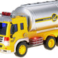 PowerTRC Push & Go Friction Powered Oil Truck Toy with Light and sound | Realistic Play Oil Tanker Truck Toy Gift for Boys and G