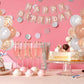 Rose Gold 40Inch Number 1 Balloon, First Birthday Decorations For Girl With Rose Gold White Confetti Balloons, Happy Birthday Ba