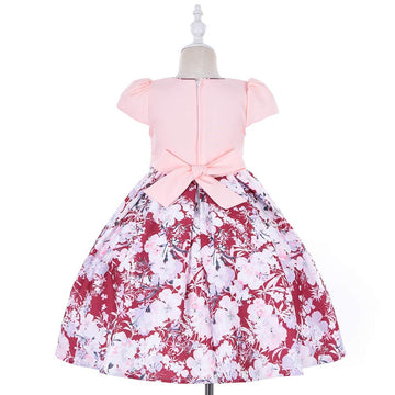 Cosplay Life Floral Dress for Girls and Young mature-themeds Fashion Flower Waistline Kids Party Festival Dress Ages 5-9 Years Old A1 (5yrs  Red)
