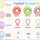 163Pcs Pastel Donut Balloon Arch Garland Kit, With Pastel Rainbow Balloon, Sprinkle Confetti And Ice Cream Foil Balloons For Swe