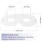 Tecmisse 100 Pack White Paper Eye Masks, Plain Masquerade Mask Blank Masks Decorate for Cos-Play, Halloween Party