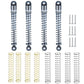 WEFEINO 4Pcs 48mm Threaded Shock Absorber Damper for Axial SCX24 90081 1/24 RC Crawler Car (Grey+Silver)