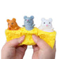 3 PCS Set Squeeze Toys Squishes Toy Decompression Cheese Mouse Cup Squeeze Toys Sensory Fidget Toys Stress Relief for Kids & mature-themed Tricky Funny Novelty Toy
