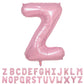 40 Inch Pink Letter Balloons, Large Z Letter Balloons Foil Helium Balloon, Foil Big Single Alphabet Z Balloon, Pink Letters for 
