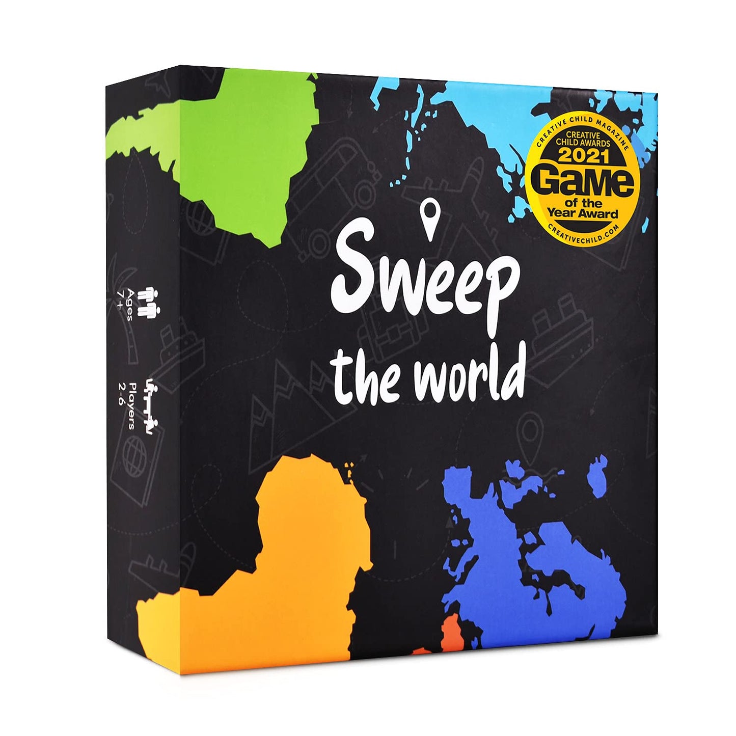 Sweep The World Card Game – Interactive Geography Game With All Countries Of The World – Educational, Competitive & Fun Game For Kids, Teens & All Ages - Learning Game For The Whole Family