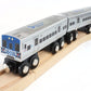 Muni Pals Munipals Metro North Railroad Wooden Railway M7 2-Car Set-Child Safe And Tested Wood Toy Train