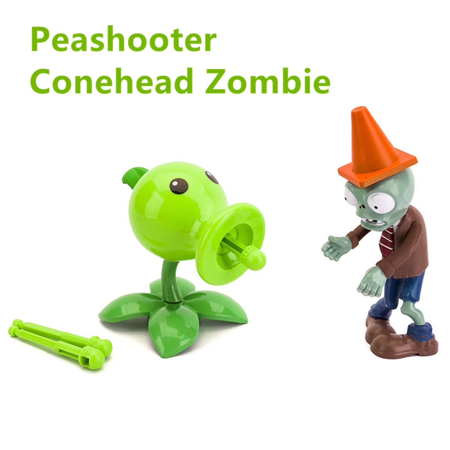 JHESAO 2 PCS Plants and Zombies Toys Action Figures Zombies PVZ Toys Set 1 2 Series Great Gifts for Kids and Fans Birthday and Christmas Party