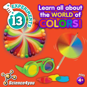 Playmonster Science4You - Chasing Rainbows - 13 Experiments To Explore The World Of Colors - Fun, Education Activity For Kids Ages 4+