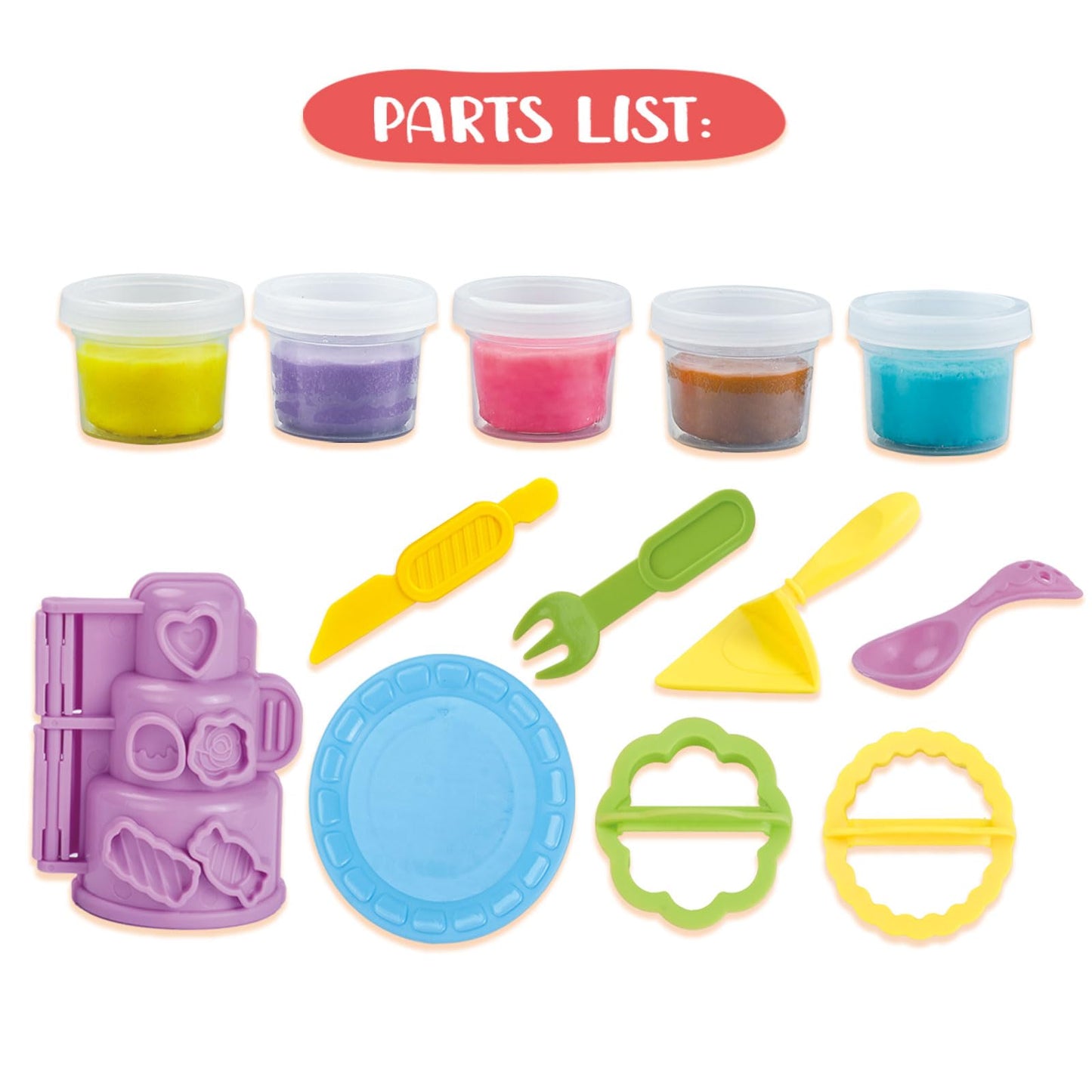 Hasayaqi Brithday Party Play Food Playdough Sets For Kids Ages 4-8,Sweet Cakes Kitchen Creations Play Dough Set For Kids Ages 2-