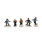 Moments In Time Set Of 5 Hand-Painted Polyresin Christmas Village Skiing Figures