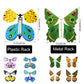 Outee Flying Butterfly Cards - 24 Packs, Large, Colorful, Rubber Band Powered Fairy Toy, Great for Xmas & Teacher Appreciation Gifts
