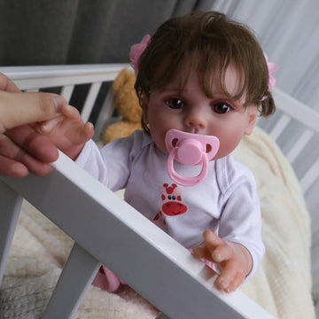 Charex Lifelike Reborn Baby Dolls, 18-Inch Silicone Baby Girl, Adorable Realistic Newborn Weighted Real Life Full Body Vinyl Doll Gift Set For Kids Age 3+