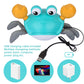 Pintreeland Crawling Crab Baby Toys With Music & Light, Tummy Time Interactive Toddler Toy Automatically Avoid Obstacles For Boys Or Girls (Orange)