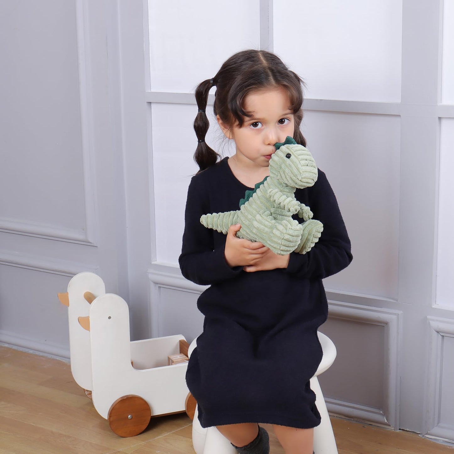 Apricot Lamb Toys Plush Matcha Dinosaur Stuffed Animal Soft Cuddly Perfect For Childs (Matcha Dino, 8 Inches)