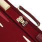 Deluxe Attache Backgammon Set - 15'' Medium Size Classic Maroon Board Game - Luxurious Velour Case