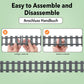 Etarnfly 60Pcs City Train Tracks, Straight And Flexible Train Tracks Accessories - Railroad Building Toy Compatible With Major B