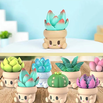 Aven Rabbit Hugging Succulents 2 Series Blind Box Toys For Girls Cute Figures Action Model Birthday Gift Guess Blind Bag Random