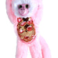 Wild Republic Sequin Monkey Plush, Stuffed Animal, Sensory Plush Toy, Gifts For Kids, Green, 22 Inches, Pink