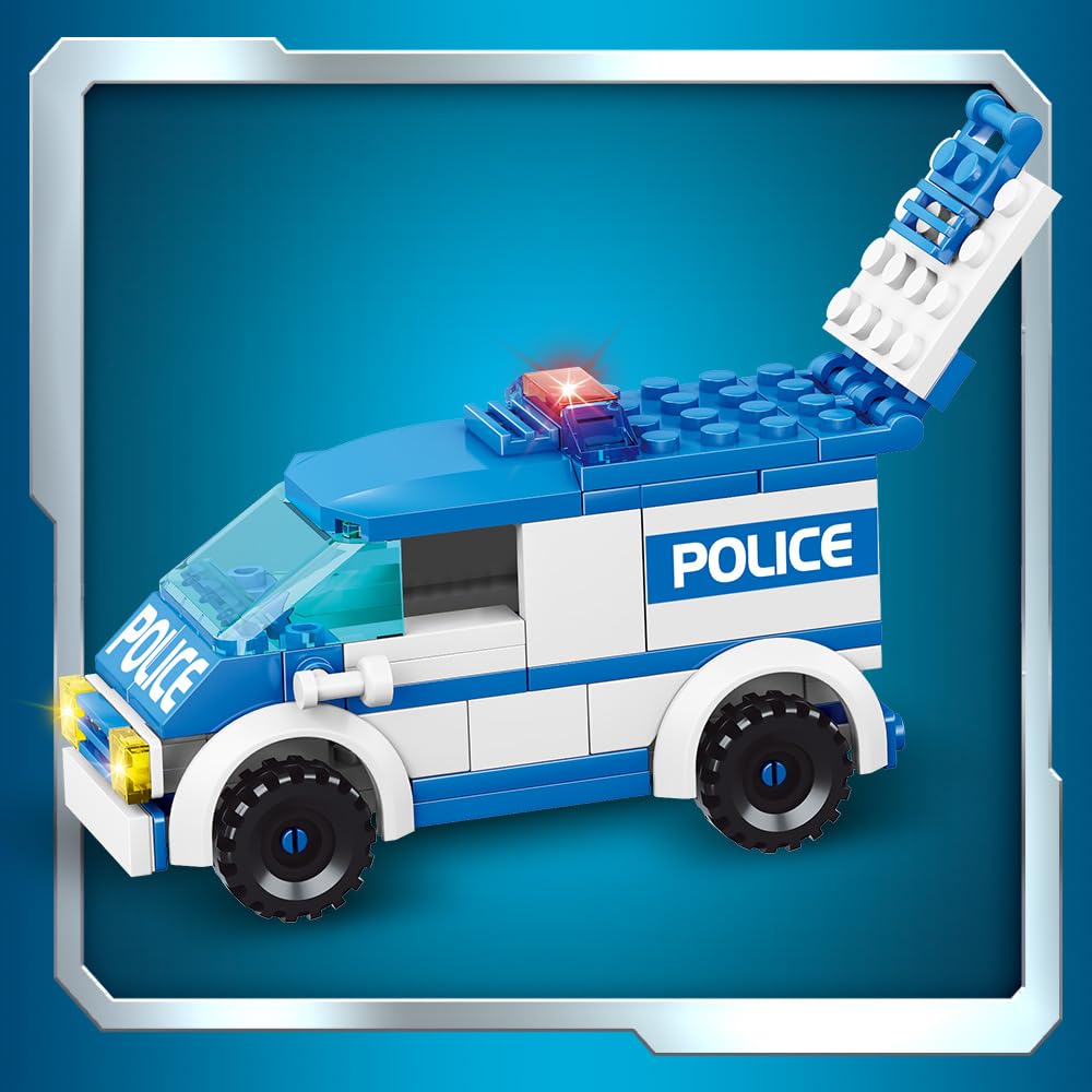 Mindbox City Police Station Building Sets, 570Pcs City Police Sets Toy Building Bricks Kit, Gift For Boys 6-12